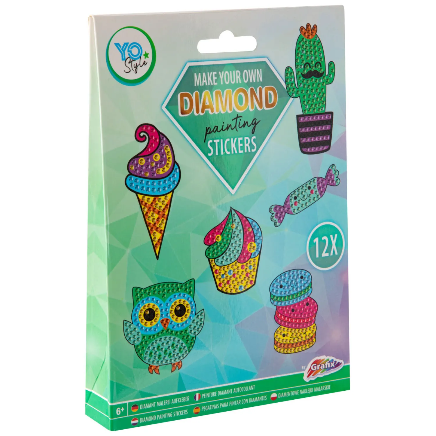 Maak je eigen Diamond Painting Stickers, 12dlg.>Creative Craft Group