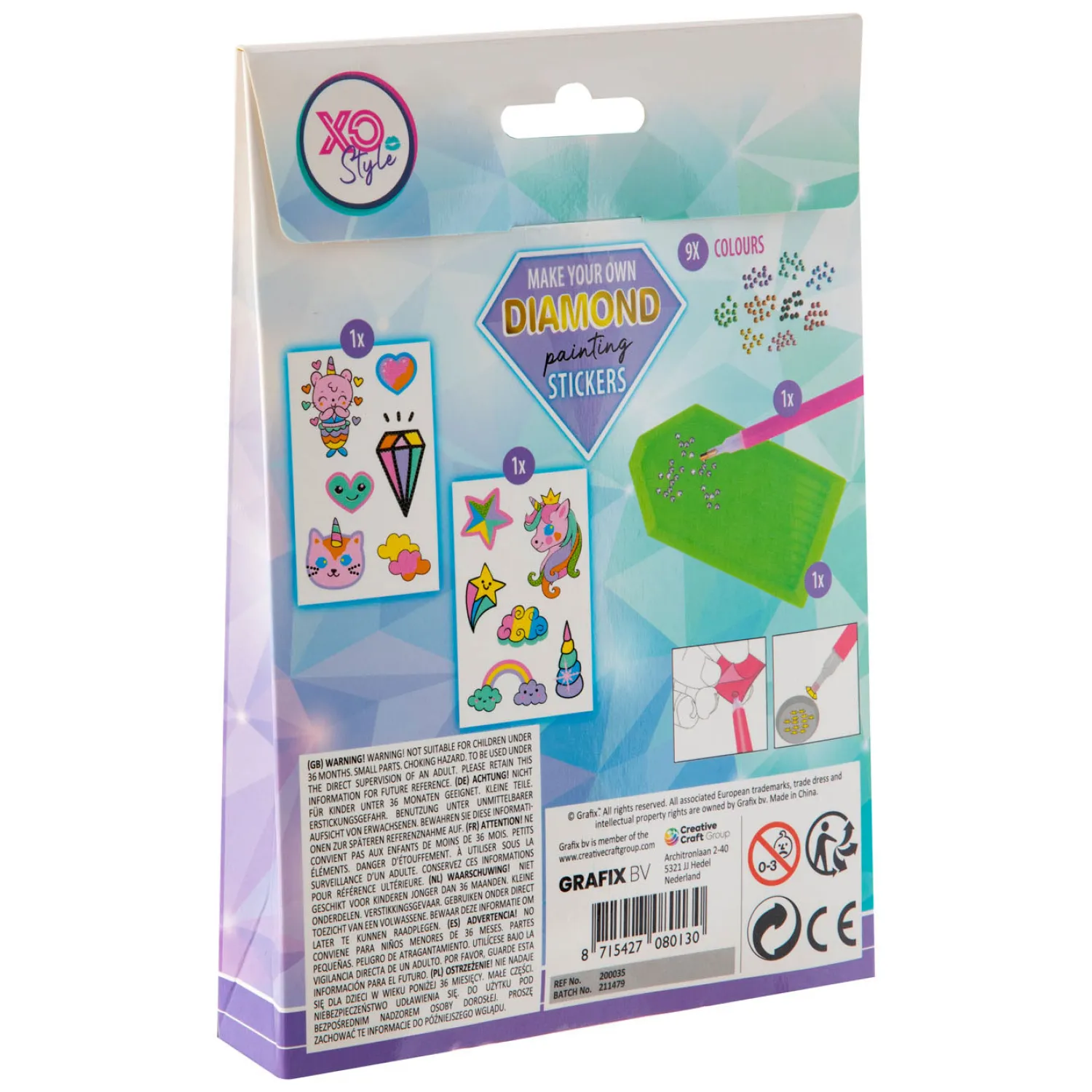 Maak je eigen Diamond Painting Stickers, 12dlg.>Creative Craft Group