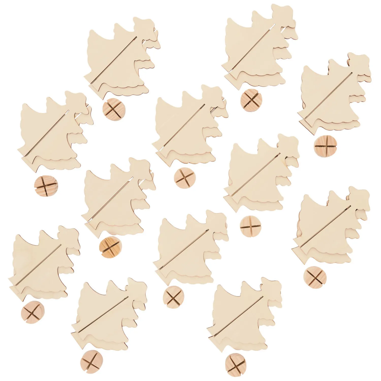 Colorations Maak je eigen Houten Kerstboom, Set van 12 Sale