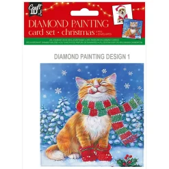 Grafix Maak je eigen Kerstkaarten Diamond Painting, 2st. New