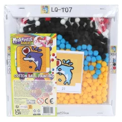 Maak je Eigen Schilderij met Wattenbollen - 20x20cm- New