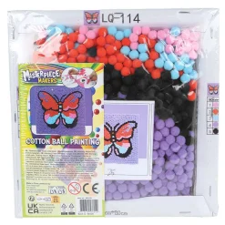 Maak je Eigen Schilderij met Wattenbollen - 20x20cm- New