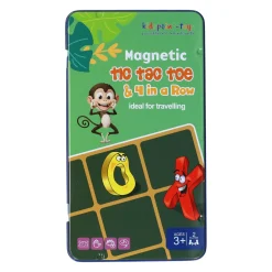 Magnetische Reisspel in Blik Tic, Tac, Toe & 4 op een Rij> New