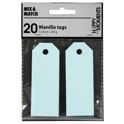 Creativ Company Manilla Labels Lichtblauw, 20st. Outlet