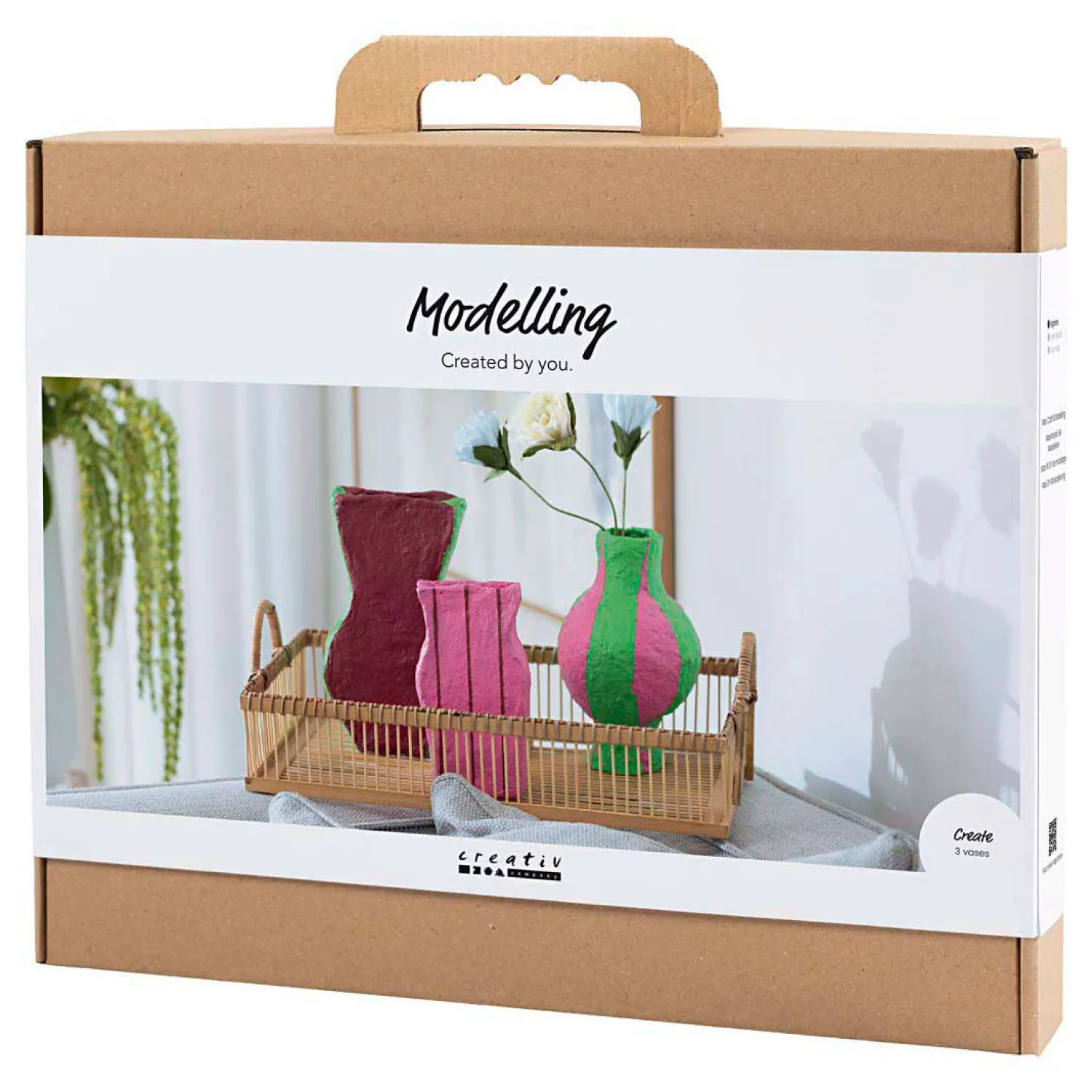 Creativ Company Maxi hobbyset Boetseren Vazen van Papier-Mache Outlet