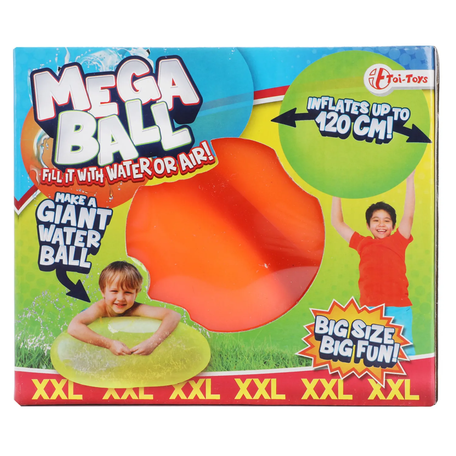 Mega Bal Puffer Gevuld met Lucht of Water, 120cm-Toi-Toys New