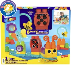 Move' N Groove Caterpillar Bouwset - 30dlg.>Mega Bloks Hot