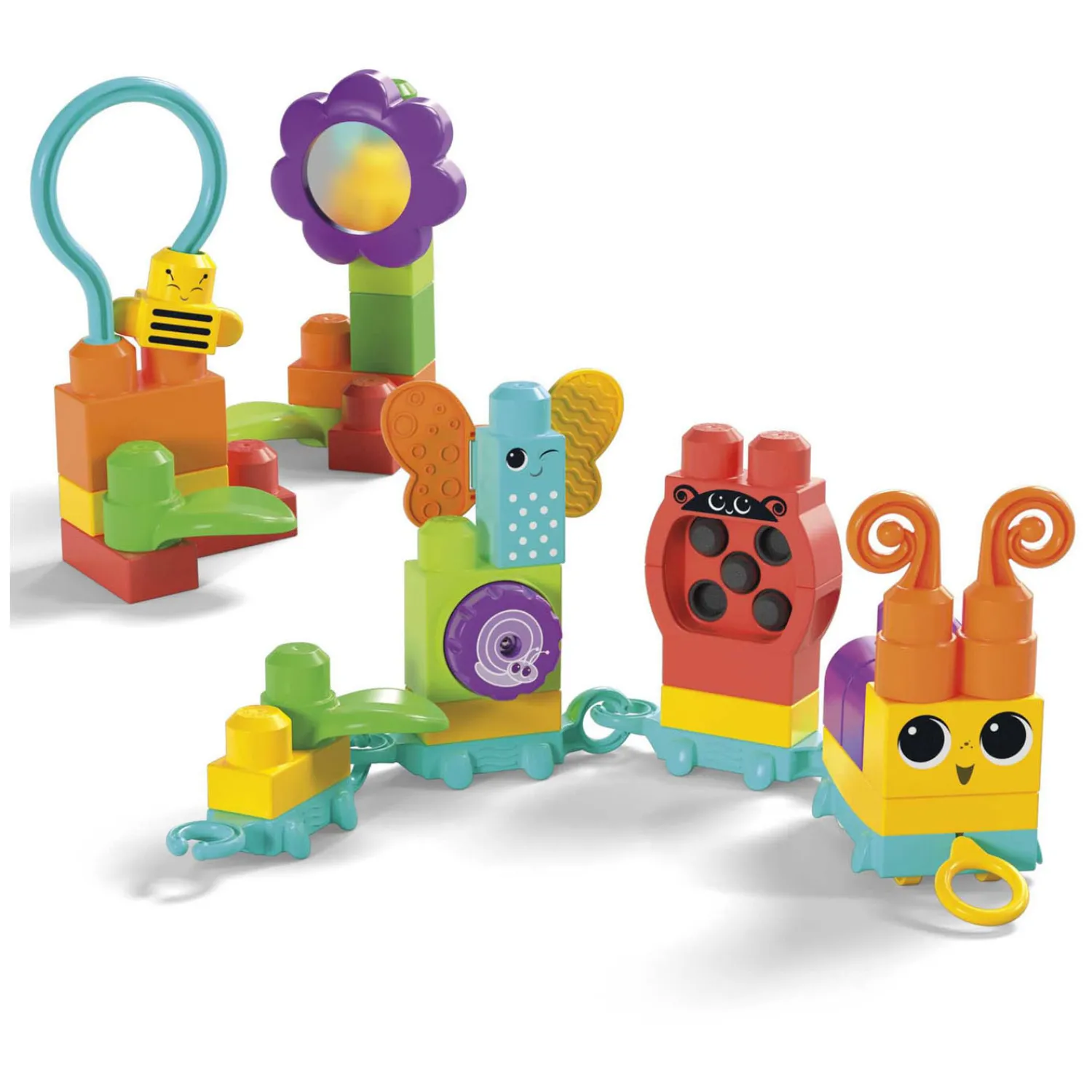 Move' N Groove Caterpillar Bouwset - 30dlg.>Mega Bloks Hot