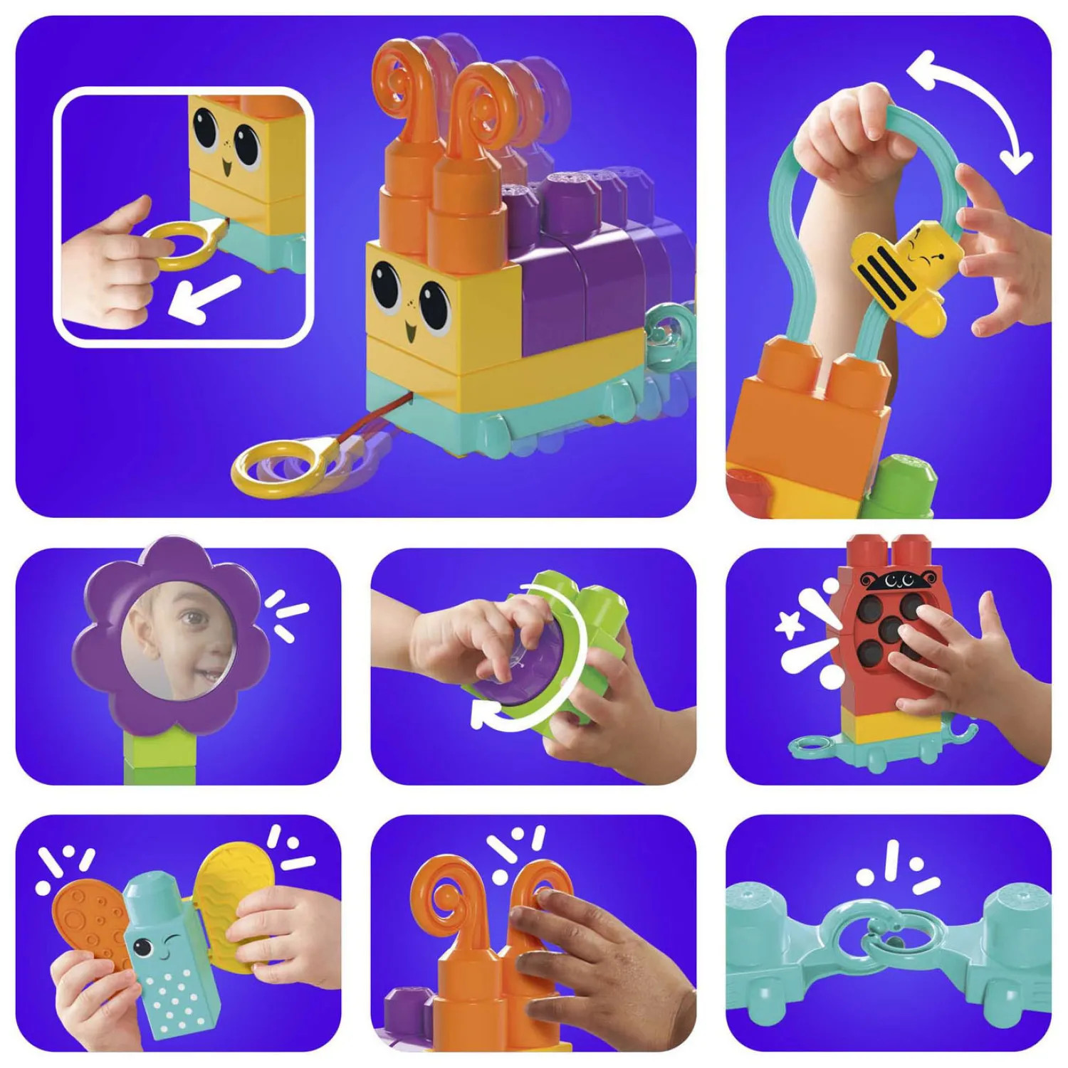 Move' N Groove Caterpillar Bouwset - 30dlg.>Mega Bloks Hot