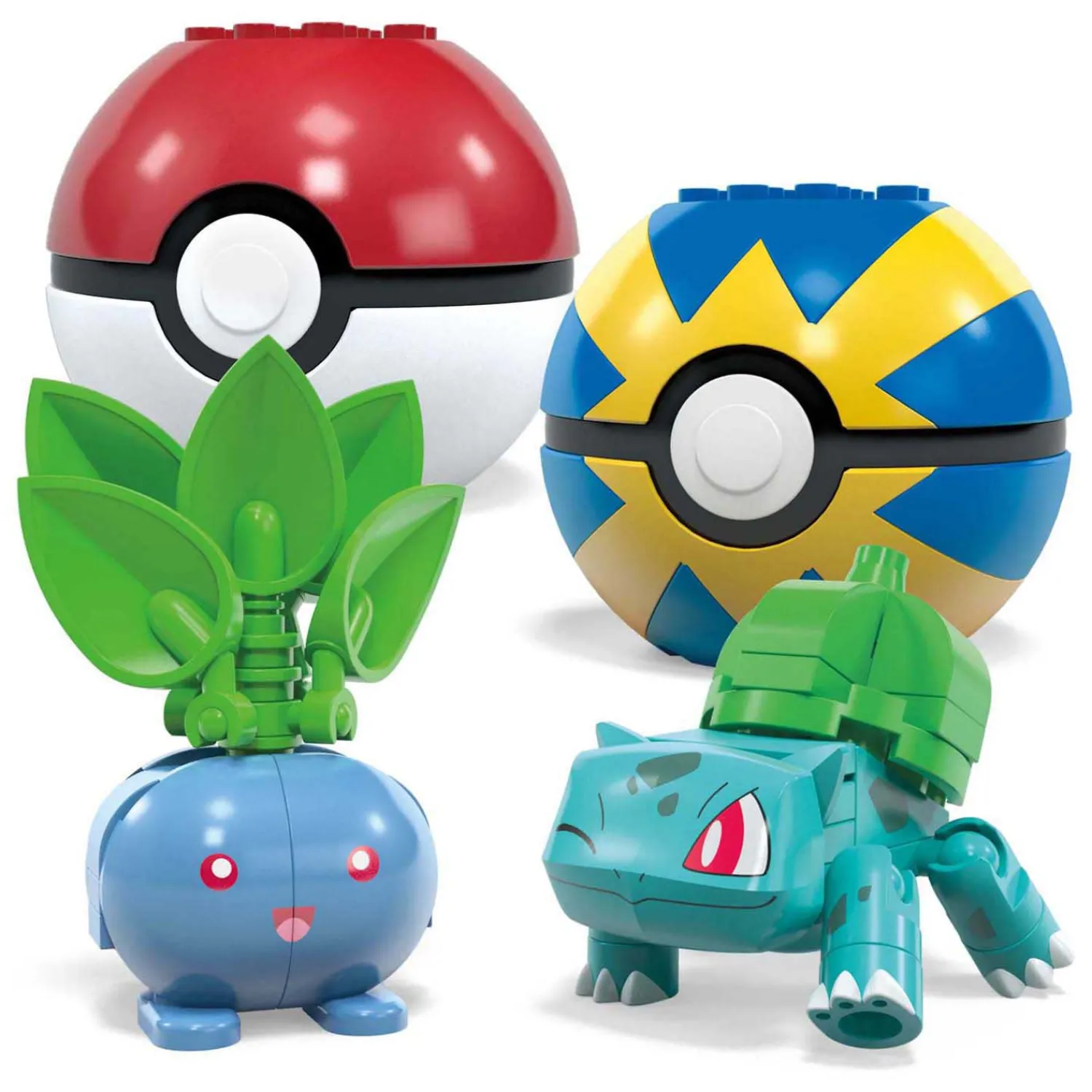 Mega Construx Pokémon Bouwset - Bulbasaur, Turtwig, Hoppip en Oddish-Mega Bloks New