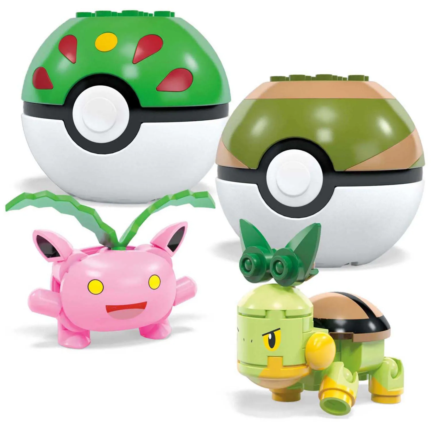 Mega Construx Pokémon Bouwset - Bulbasaur, Turtwig, Hoppip en Oddish-Mega Bloks New