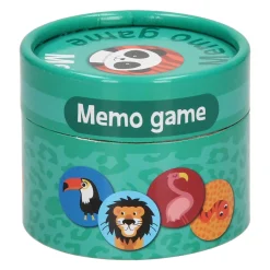 Memospel Dieren in Rond Opbergdoosje>Wins Holland Outlet
