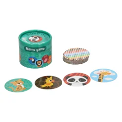 Memospel Dieren in Rond Opbergdoosje>Wins Holland Outlet