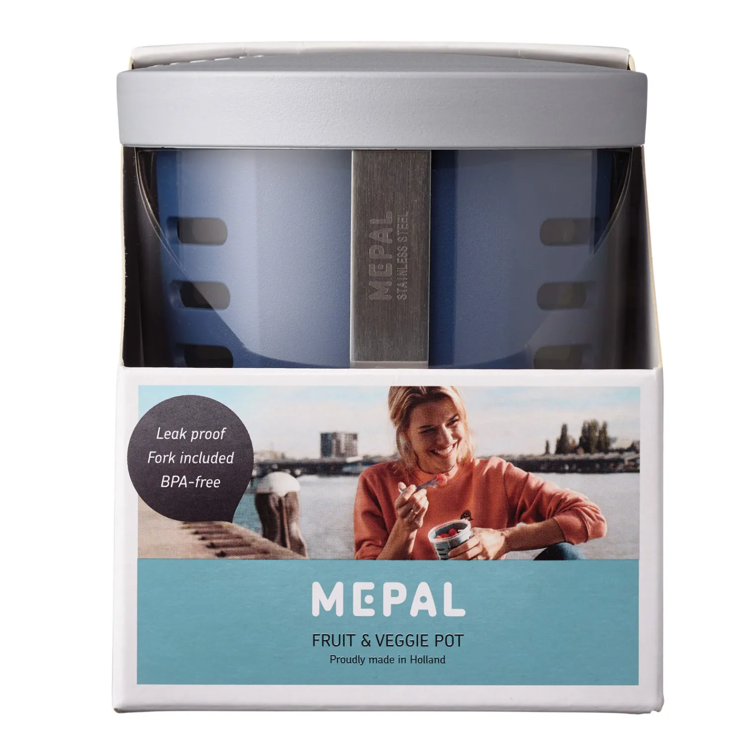 Mepal Fruit- & Veggiepot Ellipse - Nordic Denim Clearance