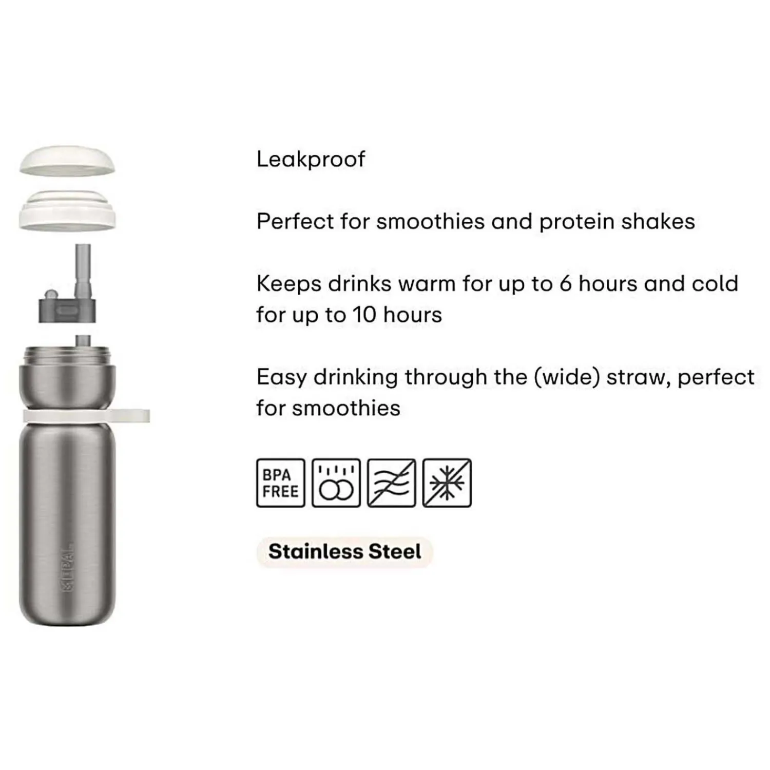Mepal Isoleerfles Twist 600 ml - Moss green New