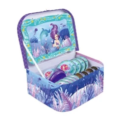 Mermaid Theeservies in Picknickkoffer>