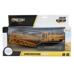 METAL Bouwvoertuig -kraanwagen mt rupsbanden 1:55-Toi-Toys Hot