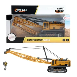 METAL Bouwvoertuig -kraanwagen mt rupsbanden 1:55-Toi-Toys Hot