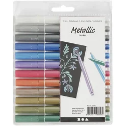 Metallic Markers, 12st.-Creativ Company Discount