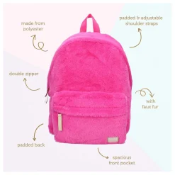 Rugzak The Wow Factor Fluffy Roze-Milky Kiss Sale
