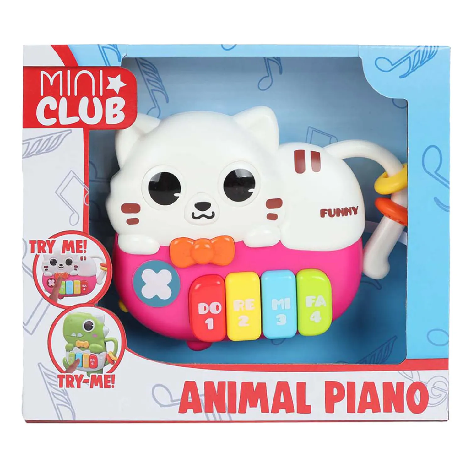Mini Club Dierenpiano Poes met Licht en Geluid, 15cm- Discount