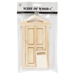 Mini Deur en Brievenbus van Hout.>Creativ Company Clearance