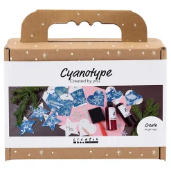 Mini Hobbyset Cyanotypie Geschenklabels blauw en Zilver-Creativ Company Best