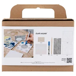 Mini Hobbyset Decoratie Porseleinen Onderzetters Blauw><noscript><img width=