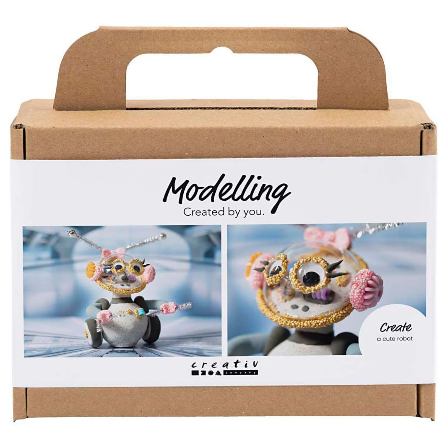 Mini Hobbyset Robot Boetseren Grijs en Roze-Creativ Company Best