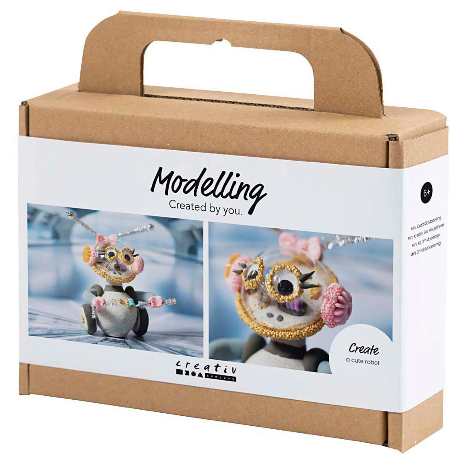 Mini Hobbyset Robot Boetseren Grijs en Roze-Creativ Company Best