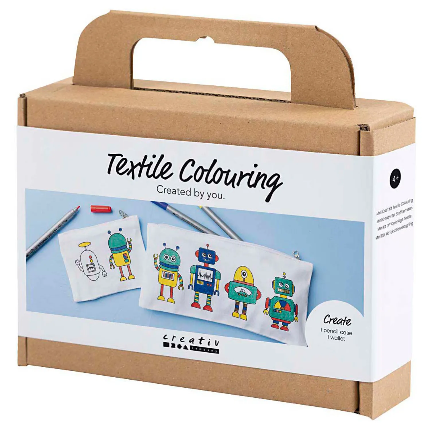 Creativ Company Mini Hobbyset Textiel Decoreren Robot Primair Kleuren Sale