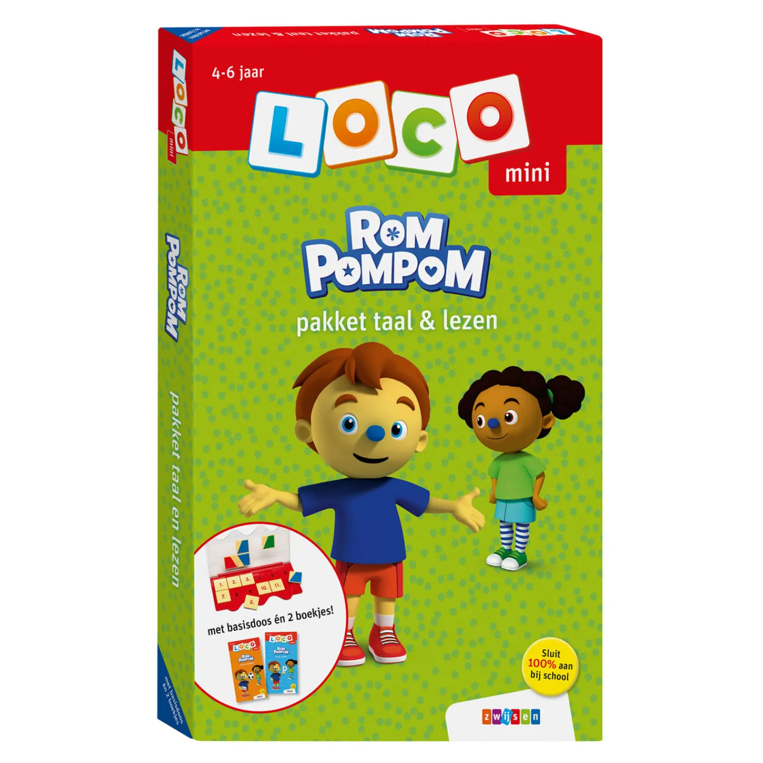 Mini Loco - Rompompom Pakket Taal & Lezen (4-6 jaar)-WPG Uitgevers Clearance