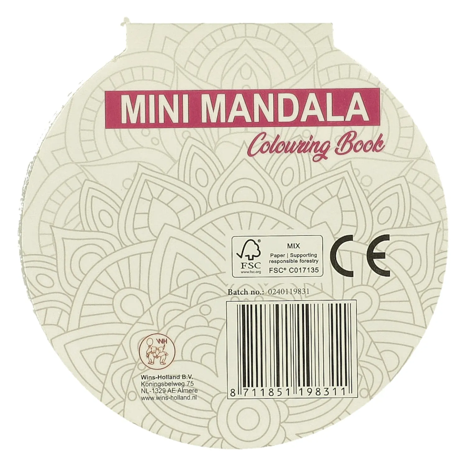 Mini Mandala Kleurboek Rond-Wins Holland Hot