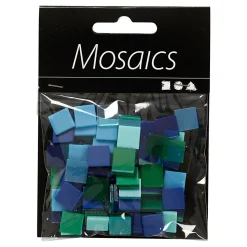 Mini Mozaiek Blauw/Groen 10x10mm, 25 gram-Creativ Company Outlet