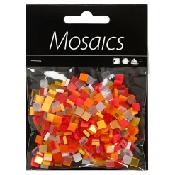 Mini Mozaiek Rood/Oranje 5x5mm, 25 gram-Creativ Company New