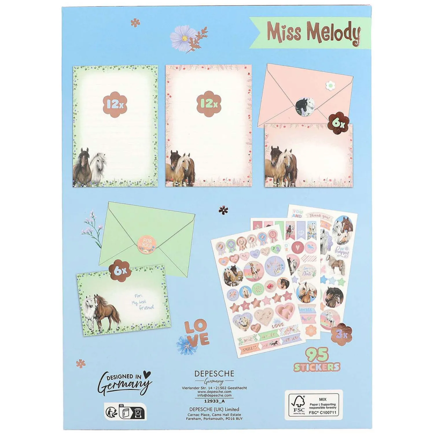 Miss Melody Briefpapier>Depesche Clearance