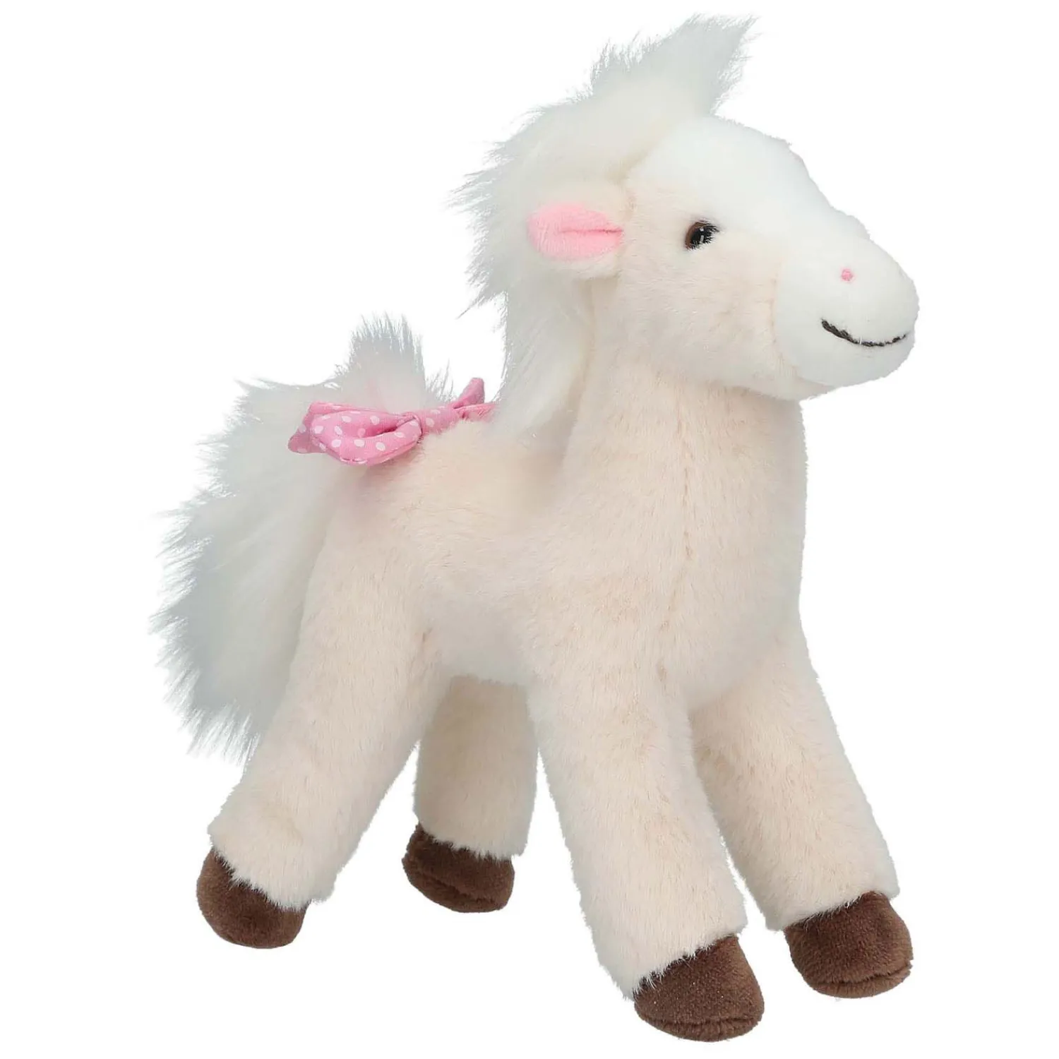 Knuffel Paard Wit, 18cm-Miss Melody New