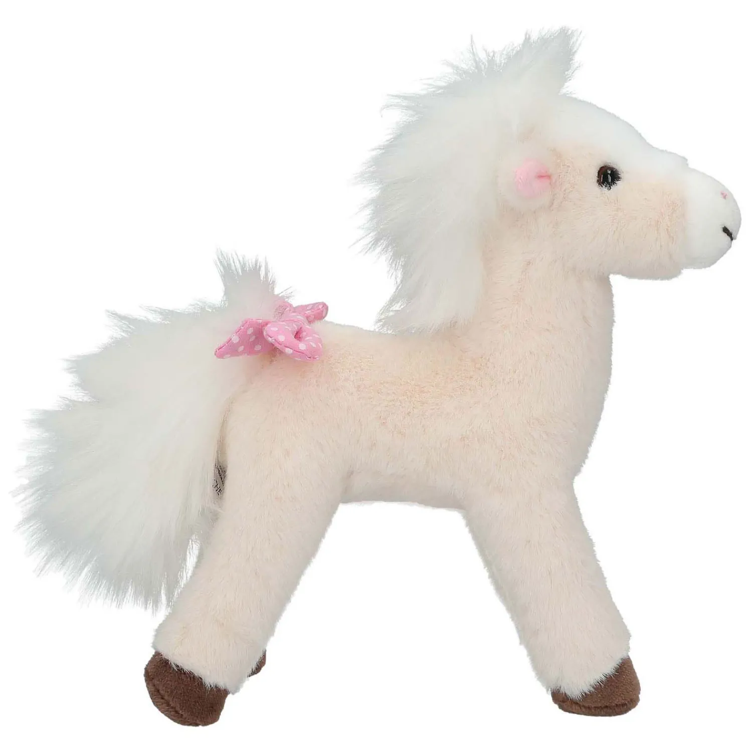 Knuffel Paard Wit, 18cm-Miss Melody New