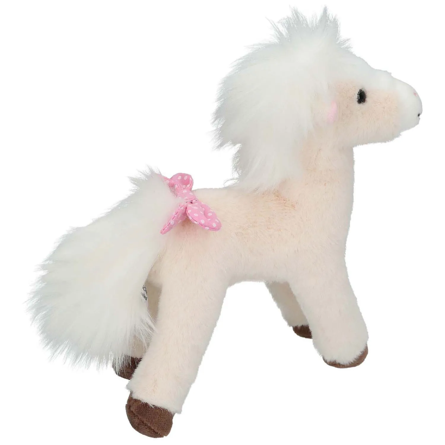 Knuffel Paard Wit, 18cm-Miss Melody New