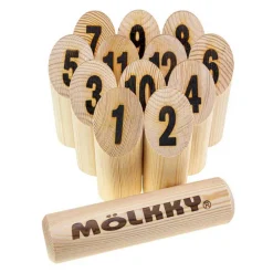 Molkky GO Grenenhout Werpspel met 12 Kegels-Selecta Clearance