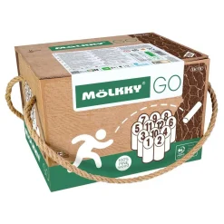 Molkky GO Grenenhout Werpspel met 12 Kegels-Selecta Clearance