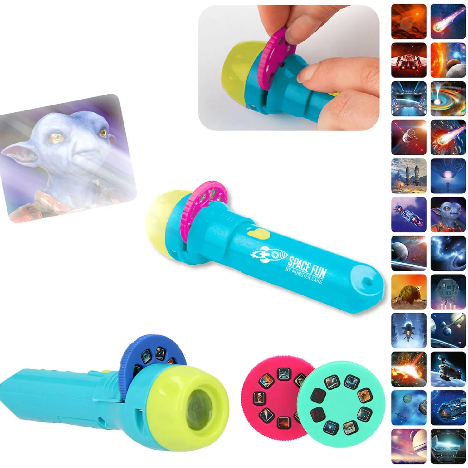 Monster Cars Zaklamp met Plaatjes-Depesche Sale