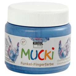Mucki Vingerverf - Blauw Metallic, 150ml>Creativ Company Online
