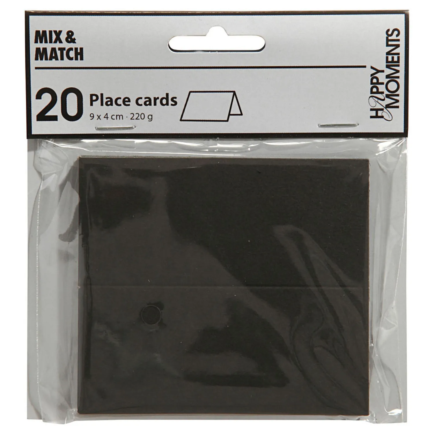 Creativ Company Naamkaarten Zwart, 20st. Outlet