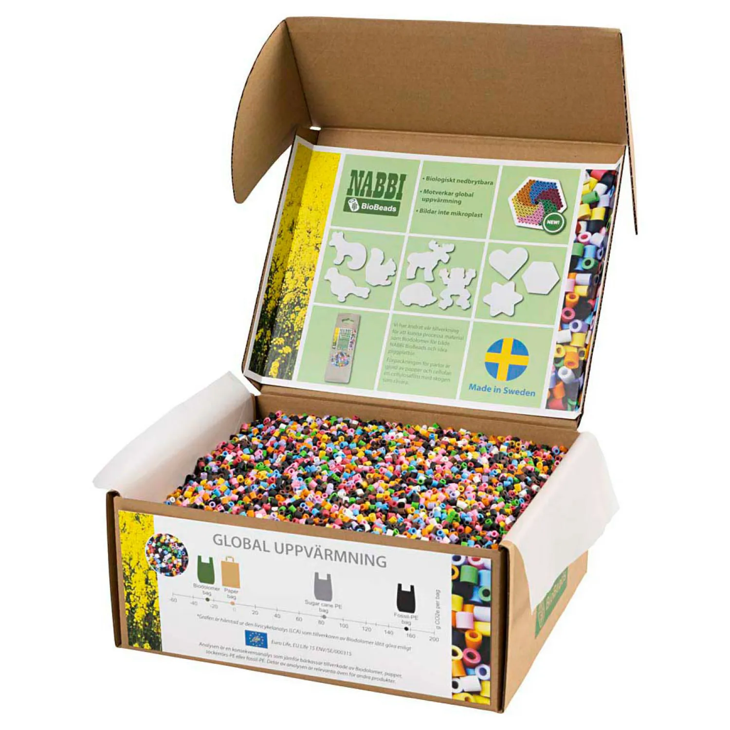 Creativ Company NABBI BioBeads Med Standaardkleuren - 55000st. Outlet
