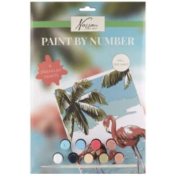 Nassau Schilderen op Nummer Flamingo - incl. 9 Verfpotjes en Penseel-Nassau Fine Art Clearance