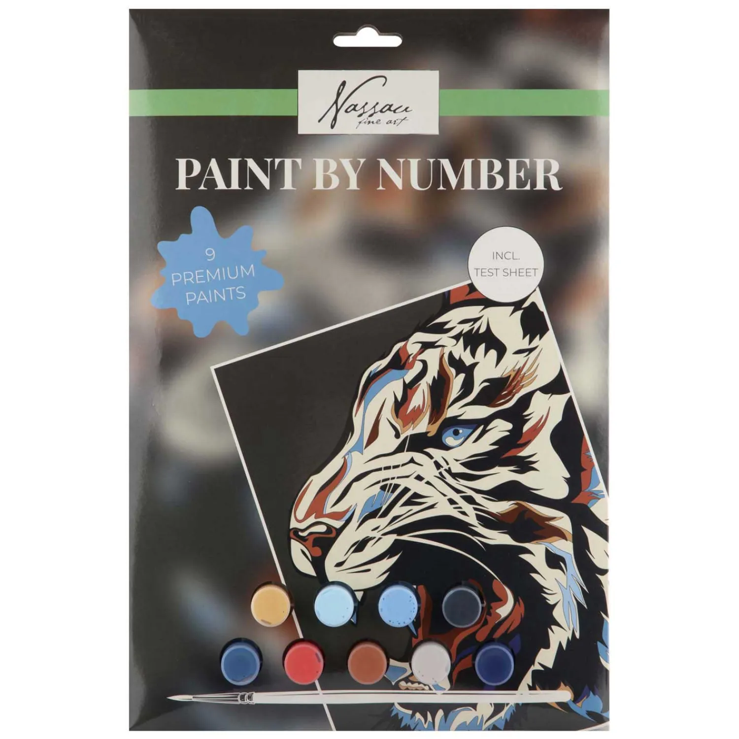 Nassau Fine Art Nassau Schilderen op Nummer Tijger - incl. 9 Verfpotjes en Penseel Sale