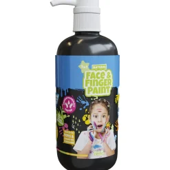 Natural Face & Fingerpaint Fles met Pompje - Zwart, 1L>Boti Online