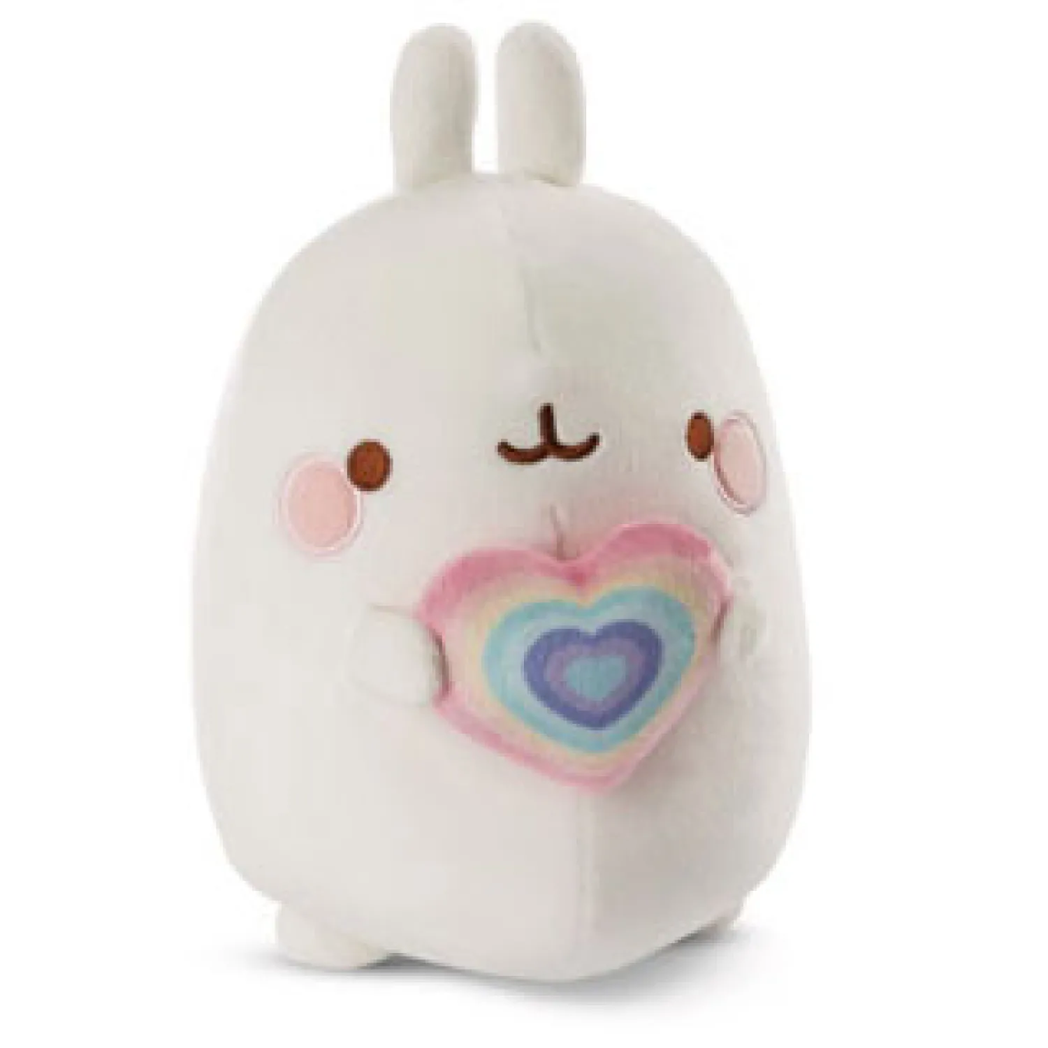 Nici Pluchen Knuffel Molang Regenboog met Hart in Geschenkdoos, 16cm Best