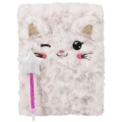 Notitieboek Pluche met Pen - Kat-